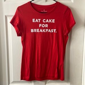 Kate spade eat cake for breakfast tee